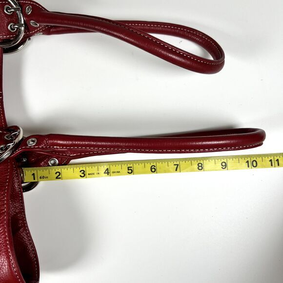 Tignanello Perfect 10 French Bag Lipstick Red Leather Double Handle Satchel‎ - Picture 10 of 11